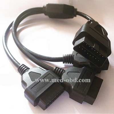 Cable, J1962M to 3-J1962F, Splitter OBD2 Cable 1 to 3, 1ft