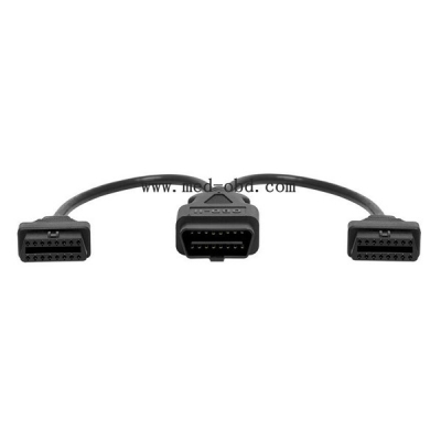 Cable, OBD 2 OBD ii J1962M to 2-J1962F Splitter Y Cable, 1ft [YS-Y01]