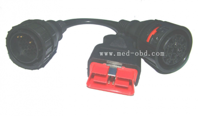 OBD2 Interface Truck 12pin to 37p and OBD2 16pin Male Cable