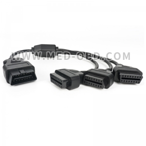 OBD2 splitter Y cable , J1962M to 3-J1962F, Splitter OBD2 Cable 1 to 3, 1ft