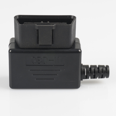 OBD2 Male Connector 16pin 90 Degree Right Angle J1962m Plug with Enclosure without Screw